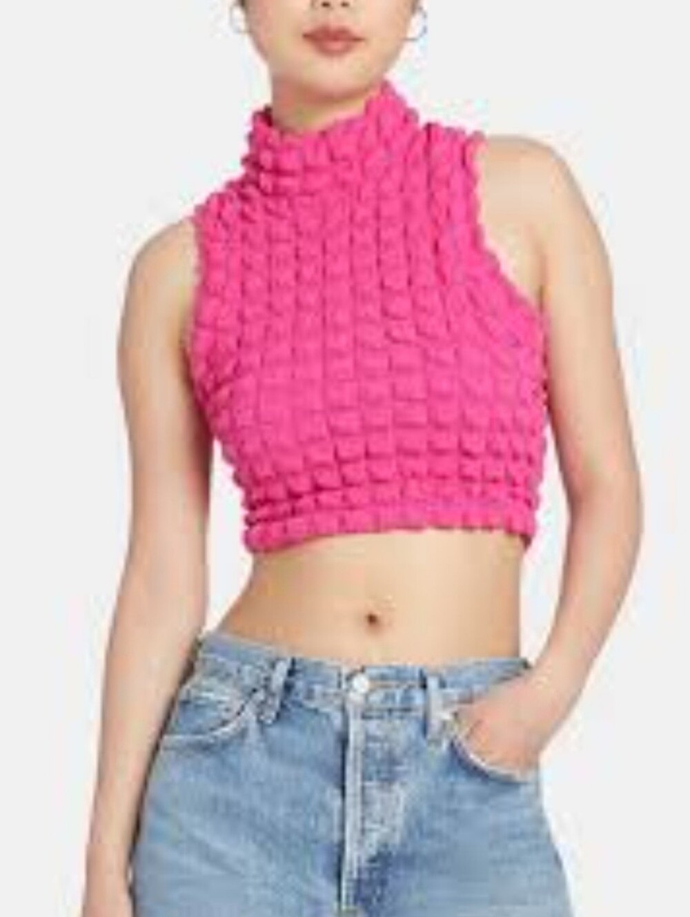 Bubble Pink Crop Top